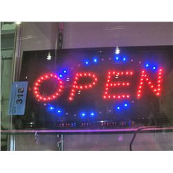 Lighted open sign