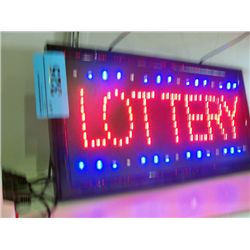 Lighted lottery shop sign