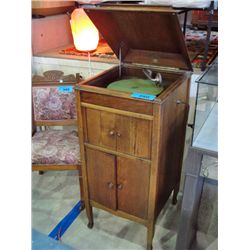 Oak cased columbia gramophone