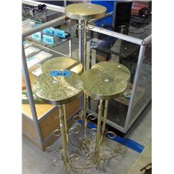 Lot of 5 adjustable height brass pedastols