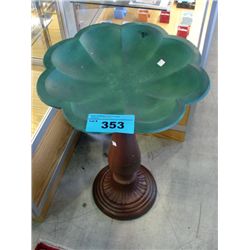 Cast metal bird bath