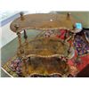 Image 1 : Burl Walnut Inlaid 3 Tier Shelf