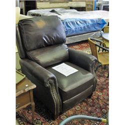 Brown leather living room recliner