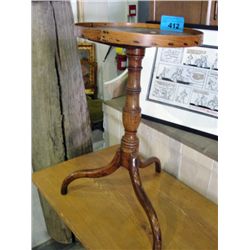 Bentwood and oak round side table