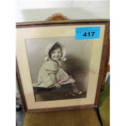 Nicely framed early black and white childs