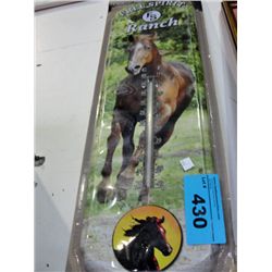 Nostalgic free spirit ranch tin thermometer