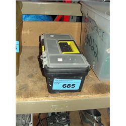 SMall black toolbox and contents