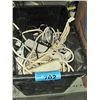 Image 1 : Black plastic storage bin filled with power bars
