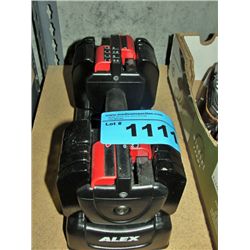 Alex adjustable dumbell weight lifters set
