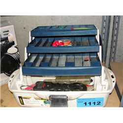 Fishermans tackle box and contents