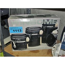 Winsome black 4pc canister set
