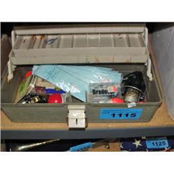 Fishermans tackle box and contents