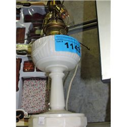Aladin milk glass lantern converted to electric
