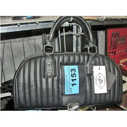 New guya black leather hand bag