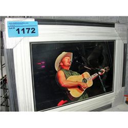 Framed famous country singer print