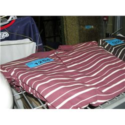 Bundle of 5 new burgandy and off whte golf shirts