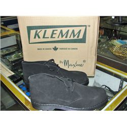 Pair of new Klemm black leather shoes size 9