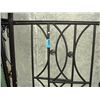 Image 1 : Queen size metal bed; headboard footboard and rail