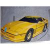 Image 1 : Corvette print on board with light  hanging