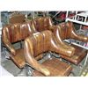 Image 1 : Set of 4 chrome and brown dining room chairs