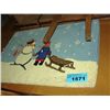 Image 1 : Small enterance way wool rug with winter scene