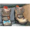 Image 1 : Pair of snowboard boots with burton bindings