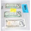 Image 1 : 3 royal canadian bank notes