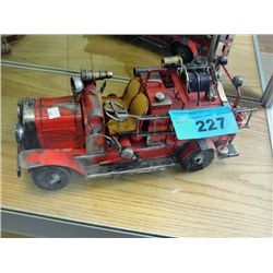 Medal crafted old fashioned fire truck