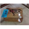 Image 1 : Wood crafted keepsake box with native motif