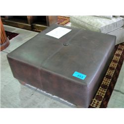 Brown genuine leather living room hassack