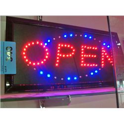 Lighted open sign