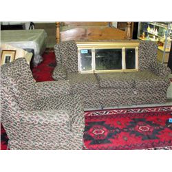 Multi colored 2pc sofa and chair set