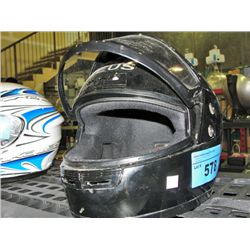 Zues black full faced motorcycle helmet