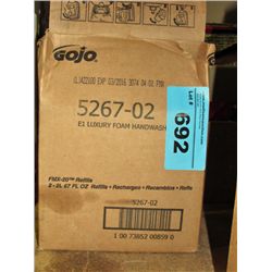Box of gojo luxery foam hand wash