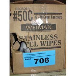 Box of stainless steel wipe cleaners