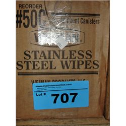 Box of stainless steel wipe cleaners
