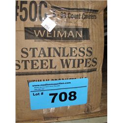 Box of stainless steel wipe cleaners