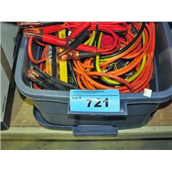 BLue bin of electrical items
