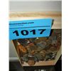 Image 1 : Wood box of assorted world coins