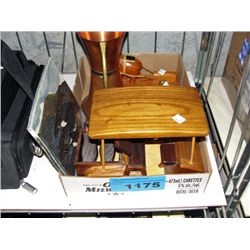 Box of assorted decorative items