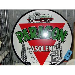 Paragon gasoline metal advertisment sign