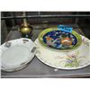 Image 1 : Lot of assorted collectors plates, brass vase, etc