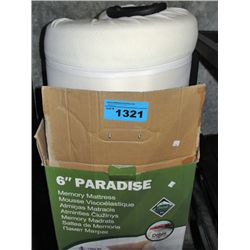 6" paradise memory foam mattress
