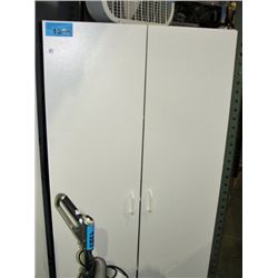 Approx 5F tall 2 door white storage cupboard