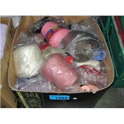 One big box of assorted yarns