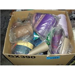 One big box of assorted yarns