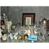 Image 1 : Shelf lot of assorted glasswares and decorative