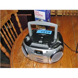 Koss portable stereo and automatic card shuffler