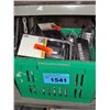 Image 1 : Green plastic bin of digital video recorders