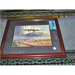 Framed war plane print